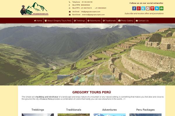 gregorytoursperu.com site used Sky-wp-theme-by-skynet-peruvian