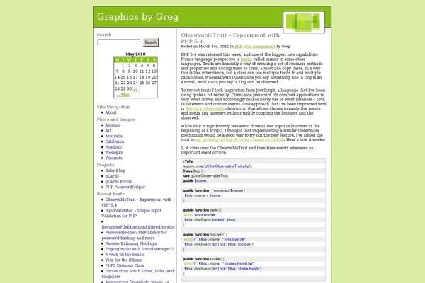 Greg theme site design template sample