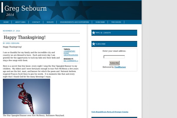 gregsebourn.com site used Political-blog-blue