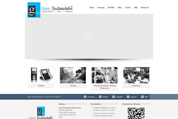 Grey theme site design template sample