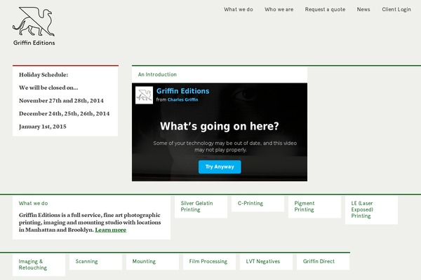 Griffin theme site design template sample