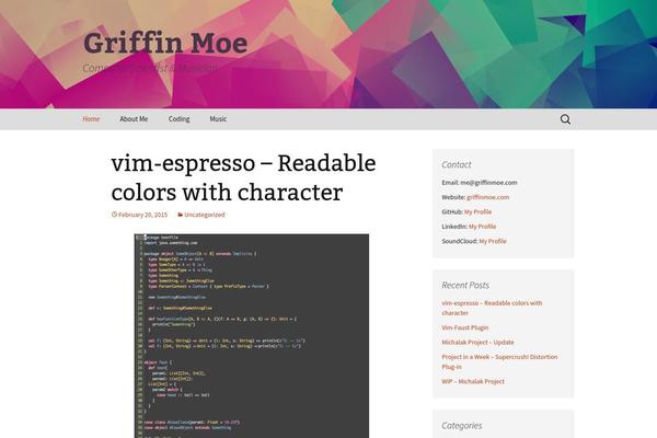 Twenty Thirteen theme site design template sample