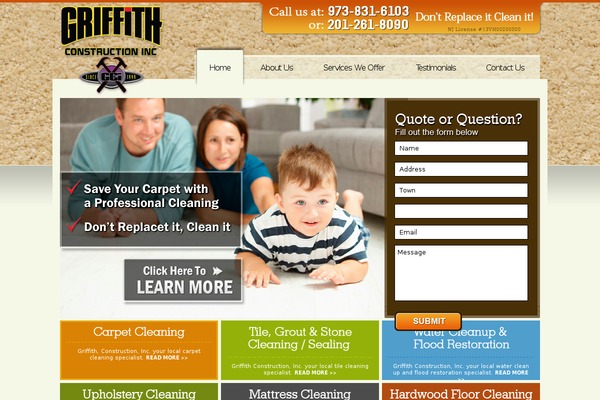Griffith theme site design template sample