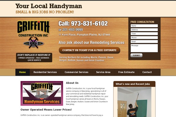 Griffith theme site design template sample