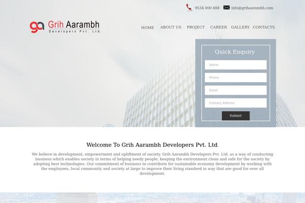 grihaarambh.com site used Webdesign