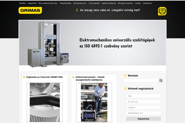 grimas.hu site used Grimas