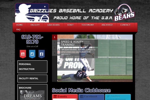 grizzliesbaseballacademy.com site used Gbacademy