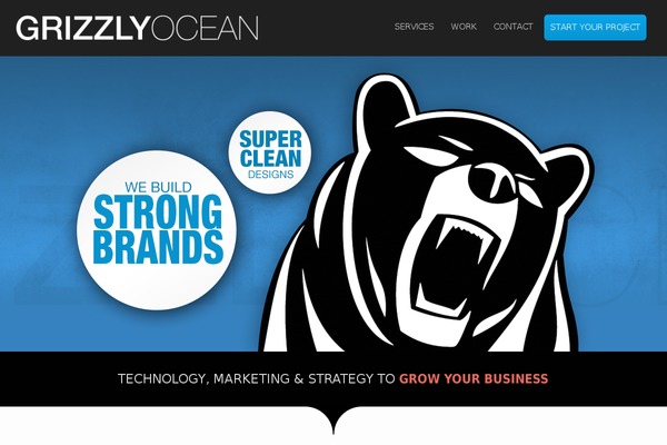 Grizzly theme site design template sample