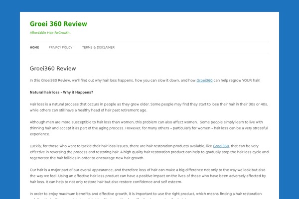 Twenty Twelve theme site design template sample