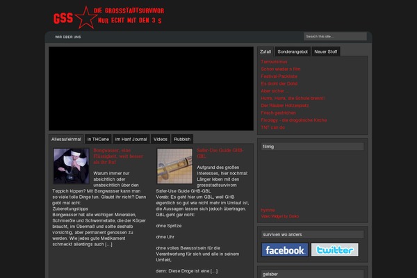 Shadow theme site design template sample