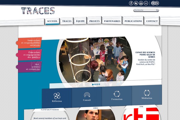 groupe-traces.fr site used Creative4traces
