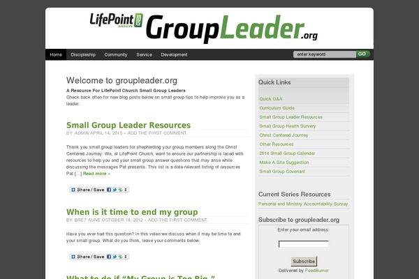 groupleader.org site used Ashford