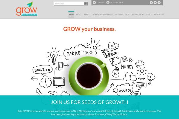 Grow theme site design template sample