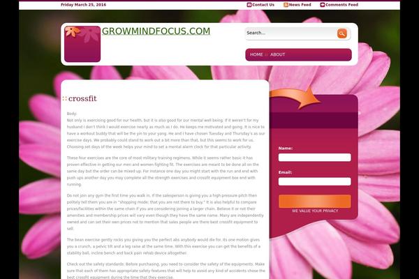 growmindfocus.com site used Landingpage