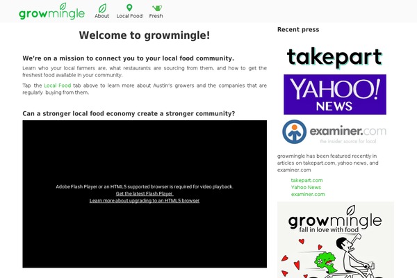 growmingle.com site used Animasweb