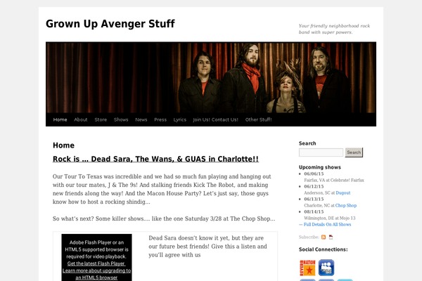 Twenty Ten theme site design template sample