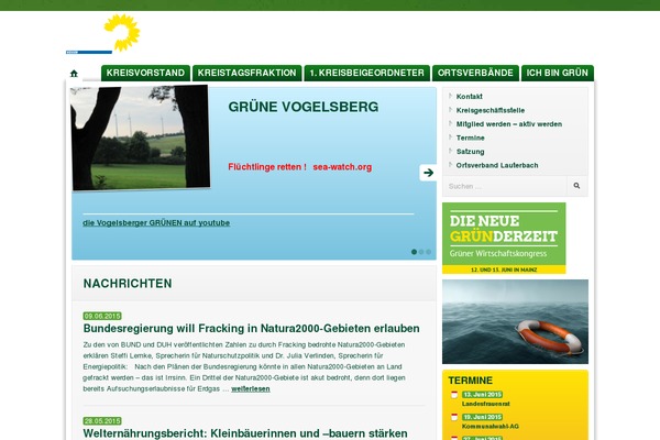 gruene-vogelsberg.de site used Gruene.antwortzeit