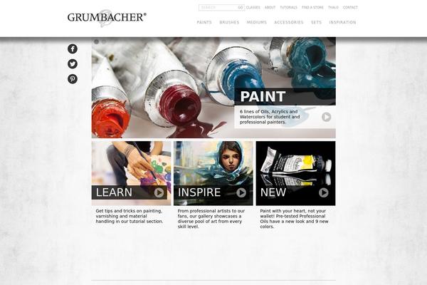 grumbacher.com site used Grumbacher