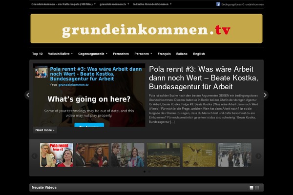 grundeinkommen.tv site used Videozoom