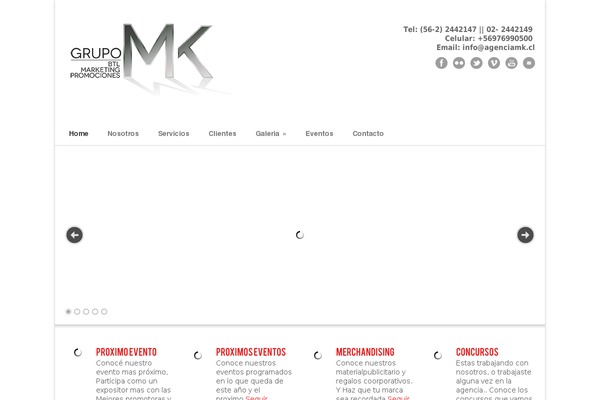 grupomk.cl site used Modernize