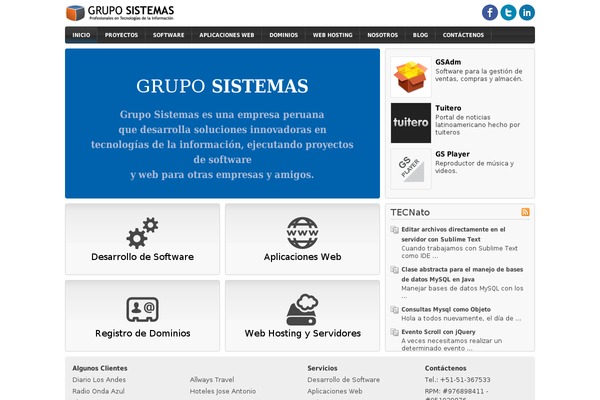 gruposistemas.com site used Gruposistemas