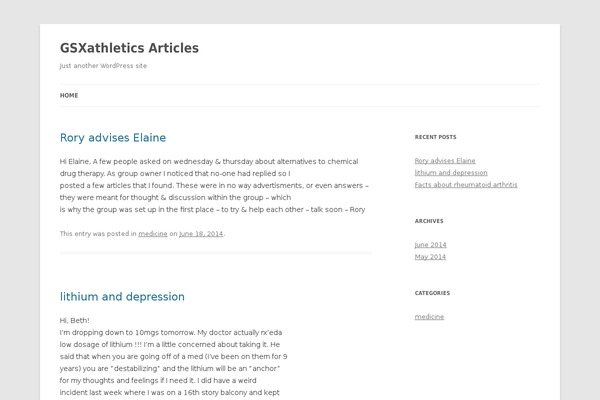 Twenty Twelve theme site design template sample
