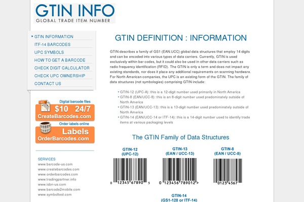 gtin.info site used Gintinfo