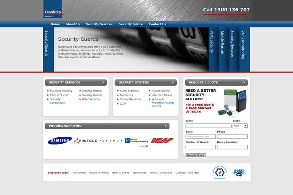 guardcorp.com.au site used Wp_gcs_v2