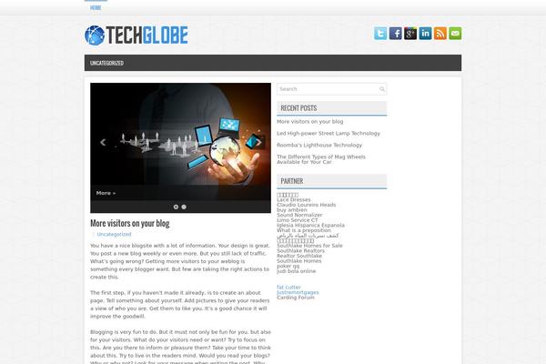 TechGlobe theme websites examples