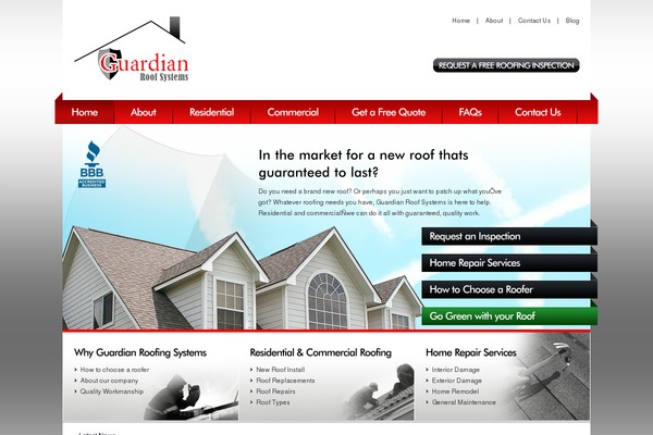 guardianroofsystems.com site used Upengine