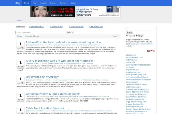 WordPress website example screenshot