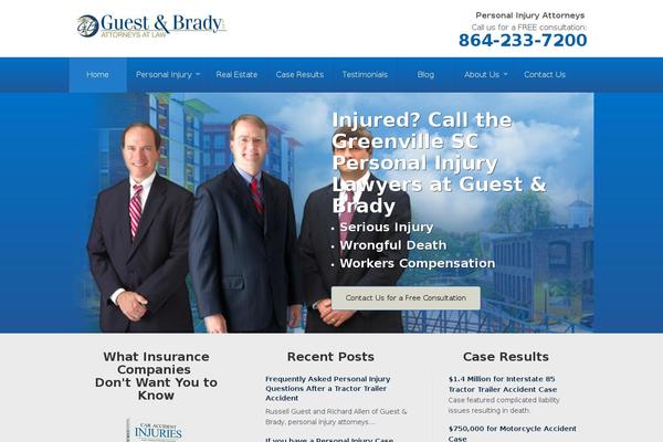 guestbrady.com site used Legaltheme