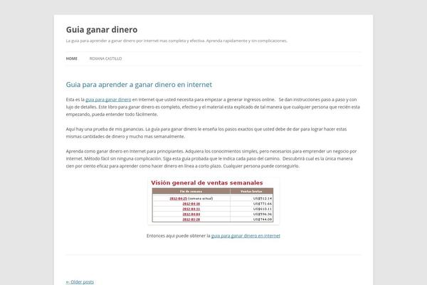Twenty Twelve theme site design template sample