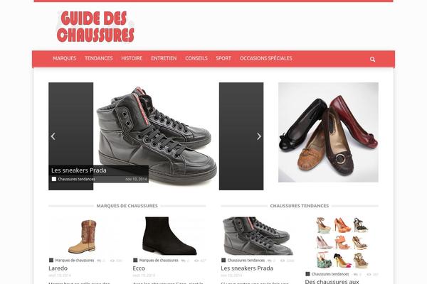 Magazin theme site design template sample