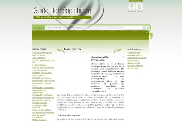 guidehomeopathique.com site used Homeopathie