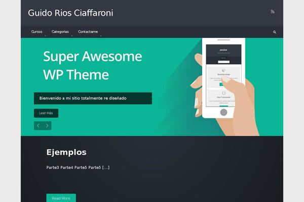 evolve theme site design template sample