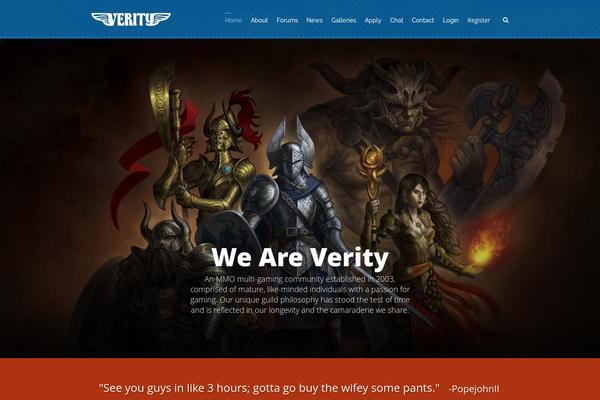 Verity theme site design template sample