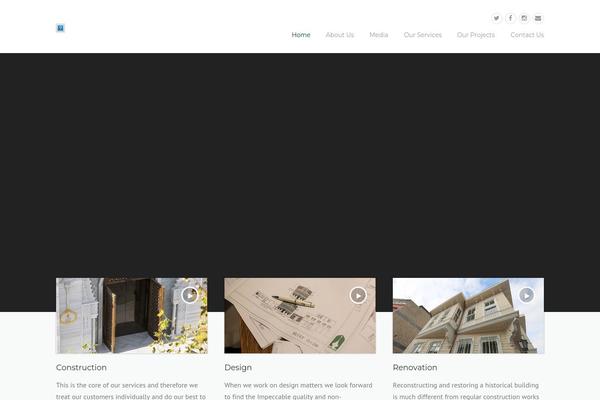 Construction theme site design template sample