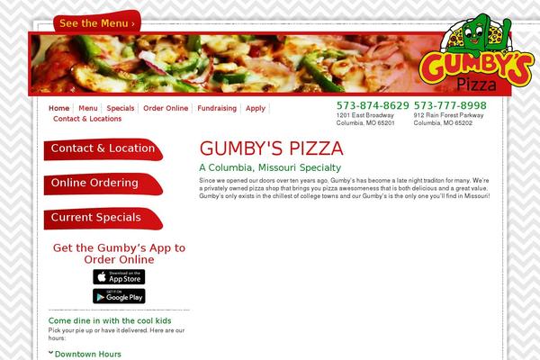gumbyscolumbia.com site used Gumbys-child-theme