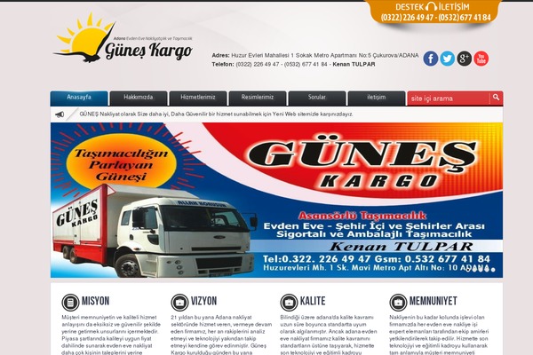 guneskargo.com site used Trendkurumsal5