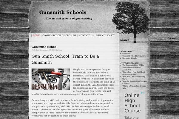 gunsmithschools.org site used Rustic
