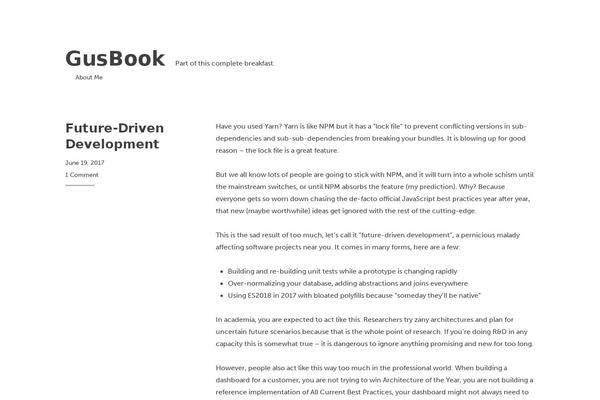 Site using Gutenberg-core plugin