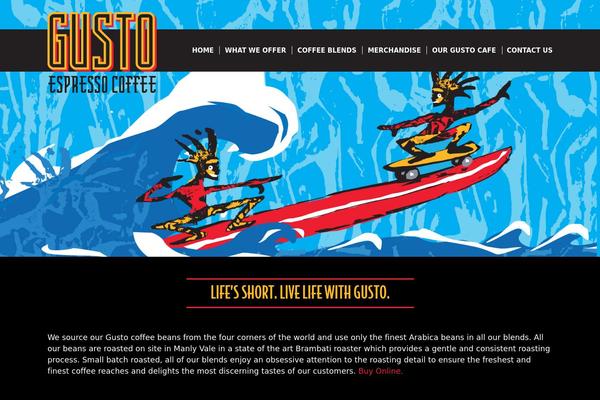 gustocoffee.com.au site used Wordpressframework