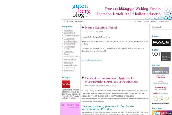 gutenbergblog.de site used Gutenbergblog