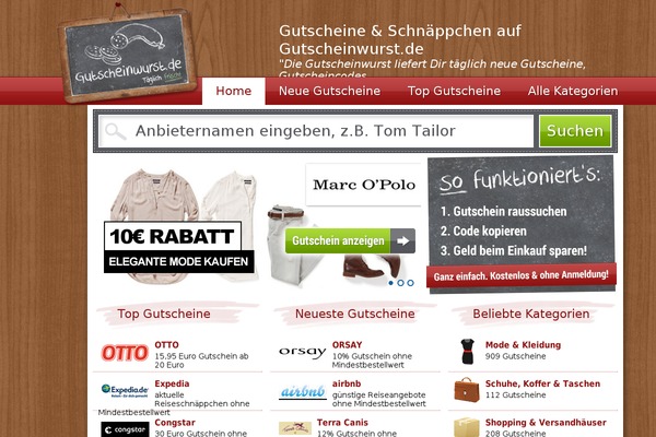 gutschein-wurst.com site used Gutscheinwurst
