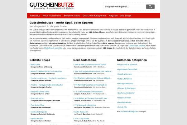 gutscheinbutze.com site used Gutschein