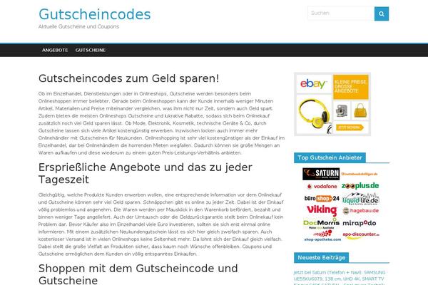 Gutschein theme websites examples