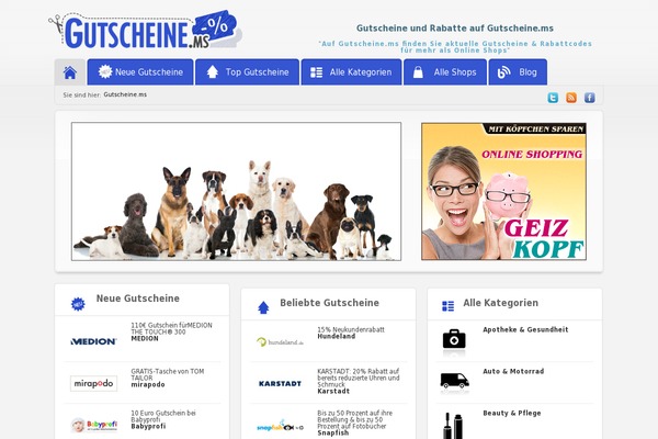 gutscheine.ms site used Neu