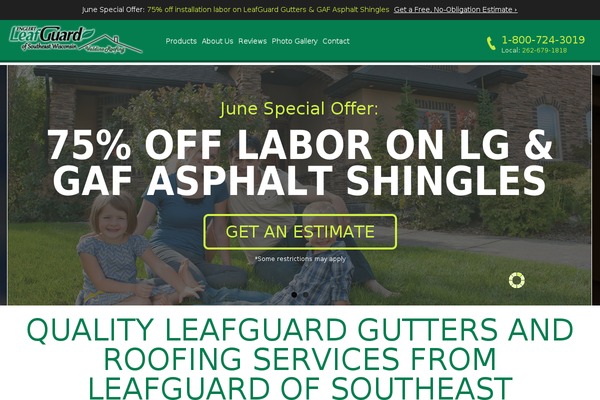 guttersmilwaukeewi.com site used Leafguard