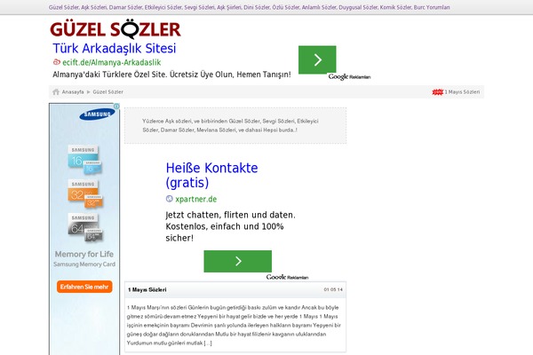 guzelsozler.pro site used Adsense